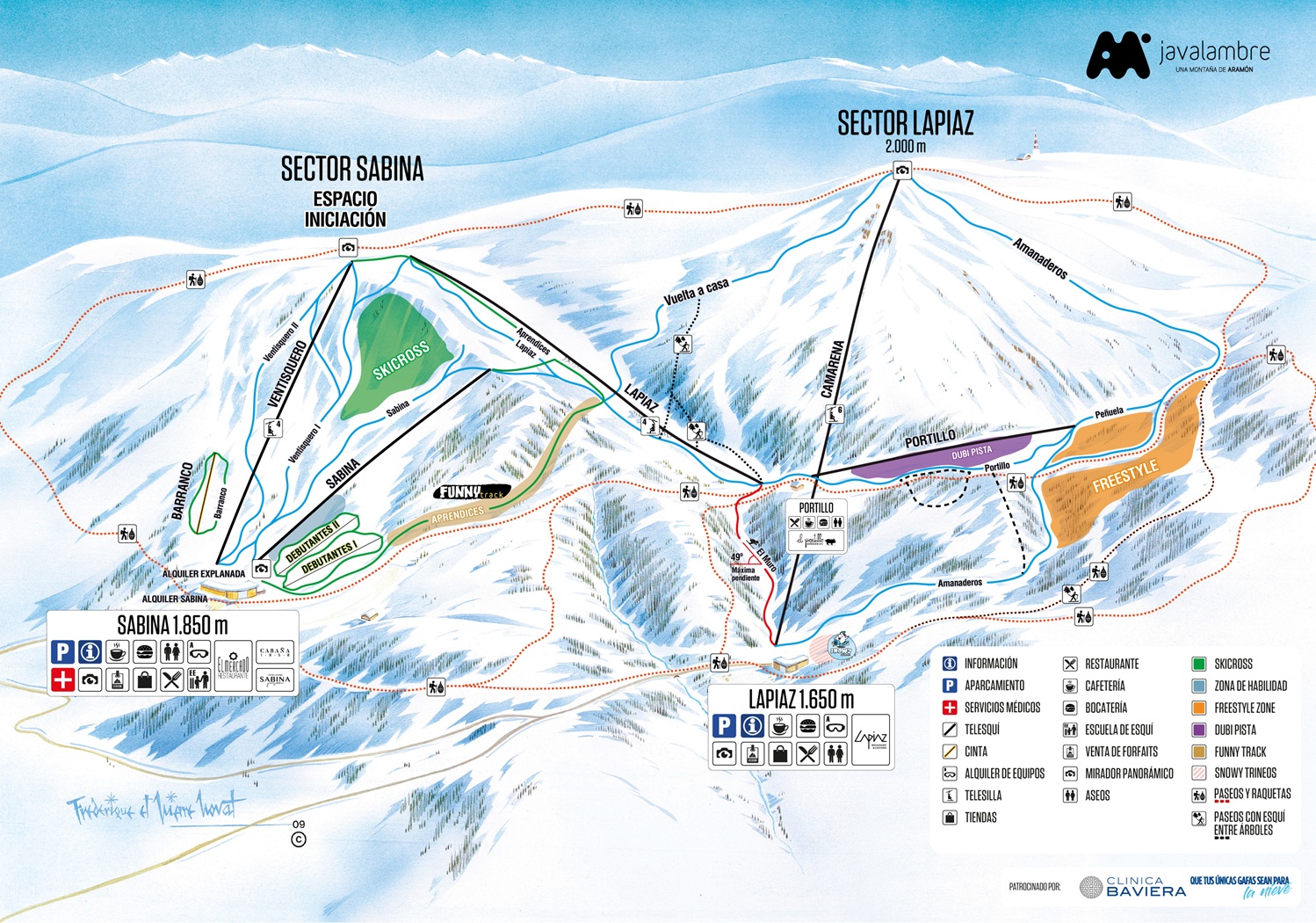 Mapa pistas de esquí | Estación de esuí Javalambre-Valdelinares