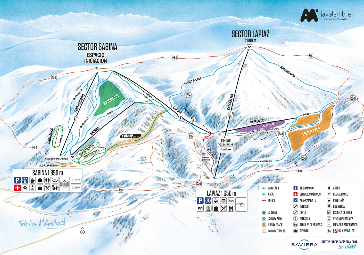 Mapa pistas de esquí | Estación de esuí Javalambre-Valdelinares